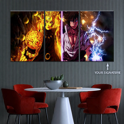 Naruto Canvas Wall Art - NA5006 - Naruto Uzumaki - Sasuke Uchiha