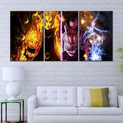 Naruto Canvas Wall Art - NA5006 - Naruto Uzumaki - Sasuke Uchiha