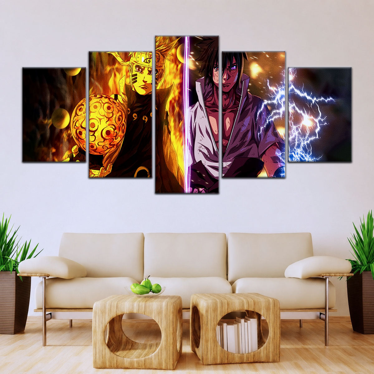 Naruto Canvas Wall Art - NA5006 - Naruto Uzumaki - Sasuke Uchiha