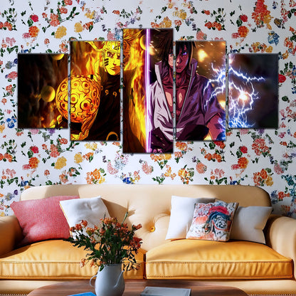 Naruto Canvas Wall Art - NA5006 - Naruto Uzumaki - Sasuke Uchiha