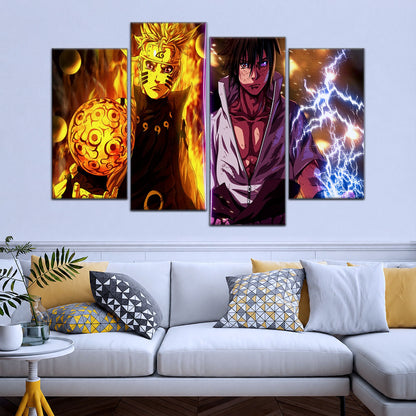 Naruto Canvas Wall Art - NA5006 - Naruto Uzumaki - Sasuke Uchiha