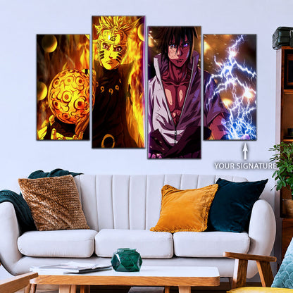 Naruto Canvas Wall Art - NA5006 - Naruto Uzumaki - Sasuke Uchiha