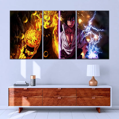 Naruto Canvas Wall Art - NA5006 - Naruto Uzumaki - Sasuke Uchiha
