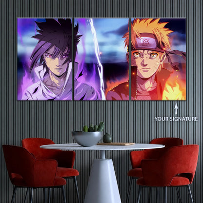 Naruto Canvas Wall Art - NA5007 - Naruto Uzumaki - Sasuke Uchiha