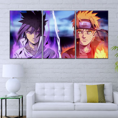 Naruto Canvas Wall Art - NA5007 - Naruto Uzumaki - Sasuke Uchiha
