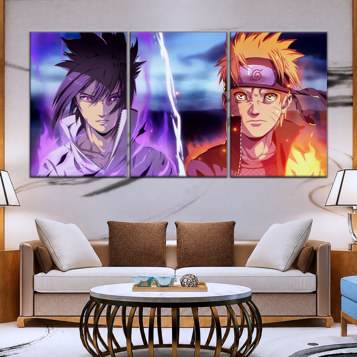 Naruto Canvas Wall Art - NA5007 - Naruto Uzumaki - Sasuke Uchiha
