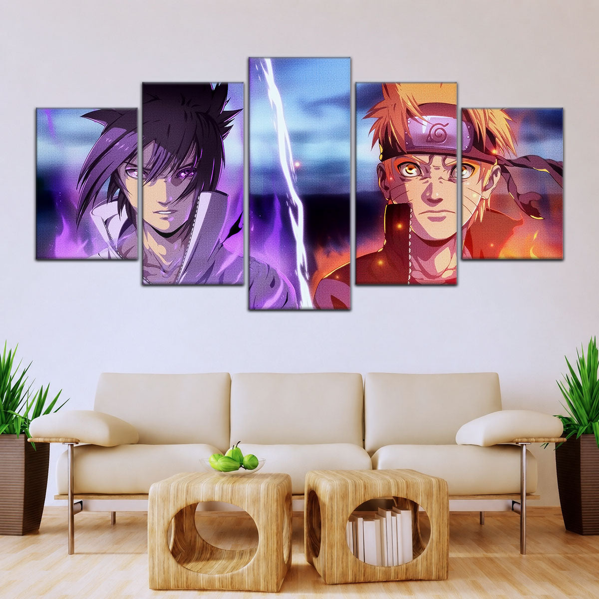Naruto Canvas Wall Art - NA5007 - Naruto Uzumaki - Sasuke Uchiha