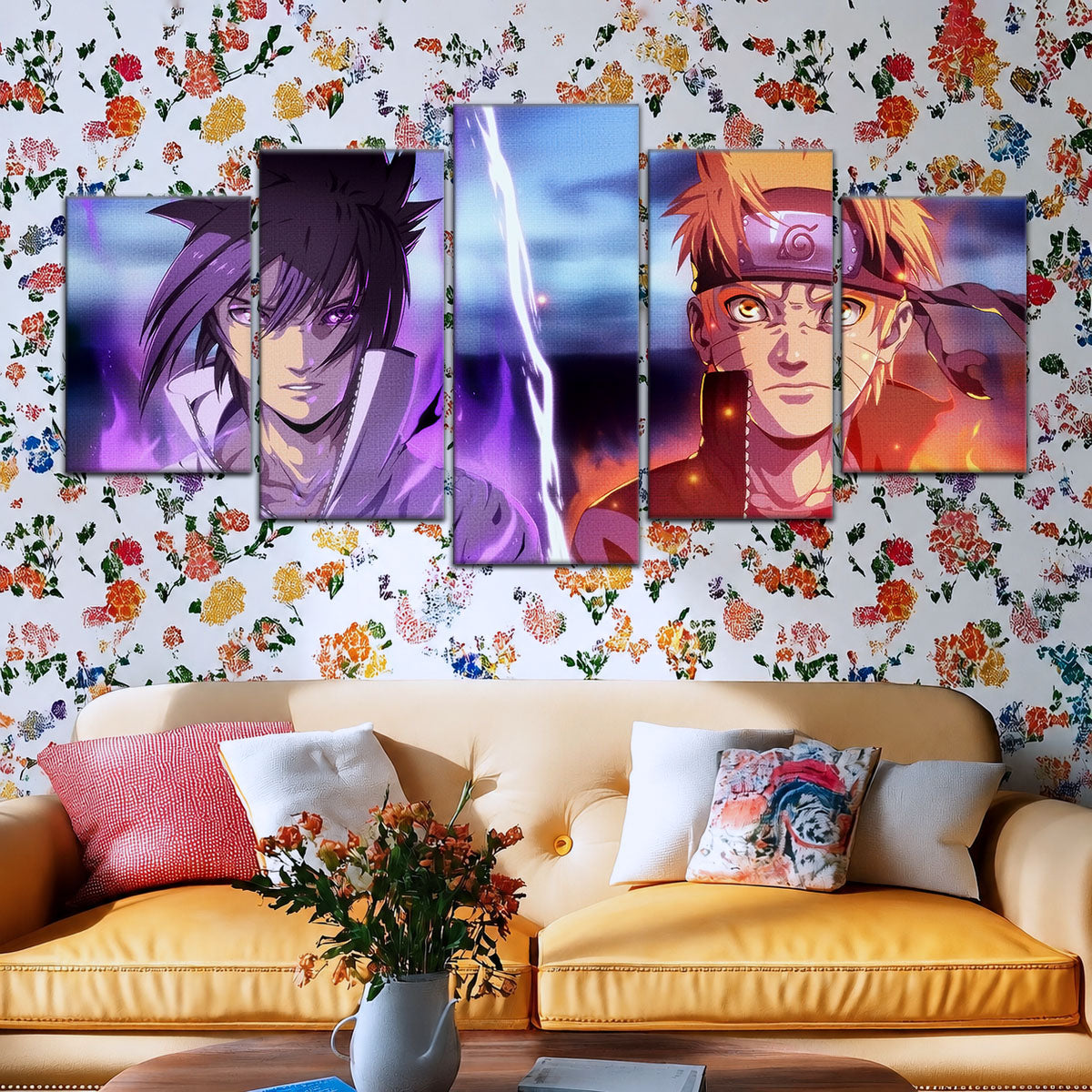 Naruto Canvas Wall Art - NA5007 - Naruto Uzumaki - Sasuke Uchiha