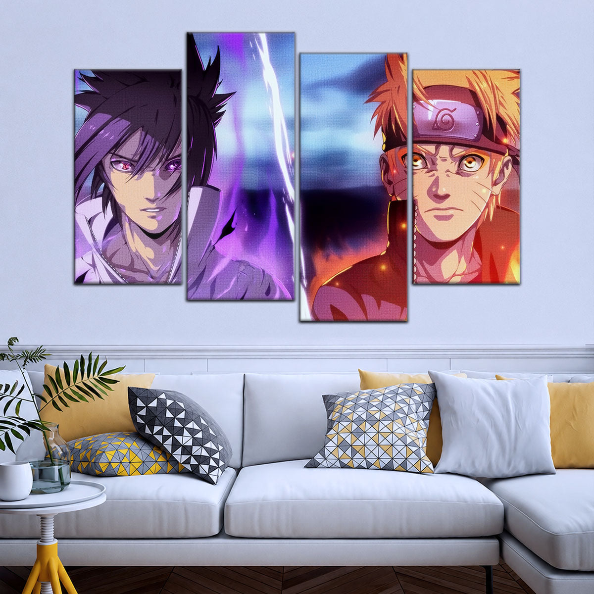 Naruto Canvas Wall Art - NA5007 - Naruto Uzumaki - Sasuke Uchiha