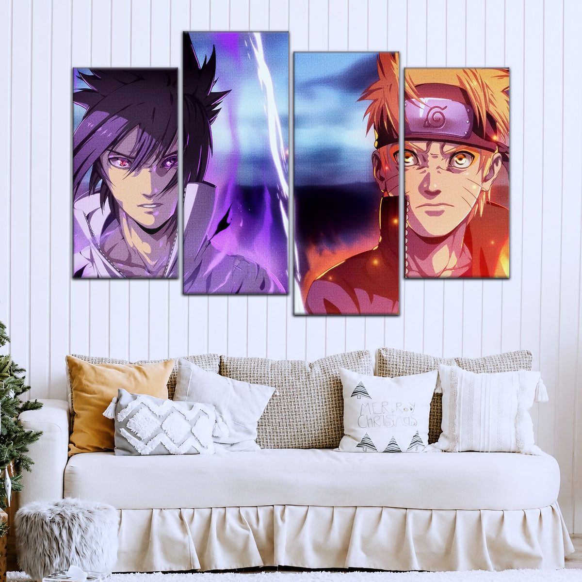 Naruto Canvas Wall Art - NA5007 - Naruto Uzumaki - Sasuke Uchiha