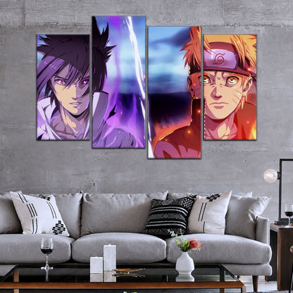 Naruto Canvas Wall Art - NA5007 - Naruto Uzumaki - Sasuke Uchiha