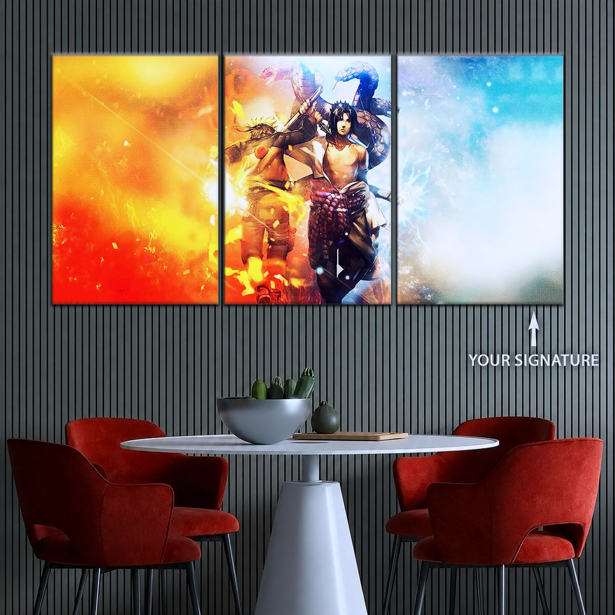 Naruto Canvas Wall Art - NA5008 - Naruto Uzumaki - Sasuke Uchiha