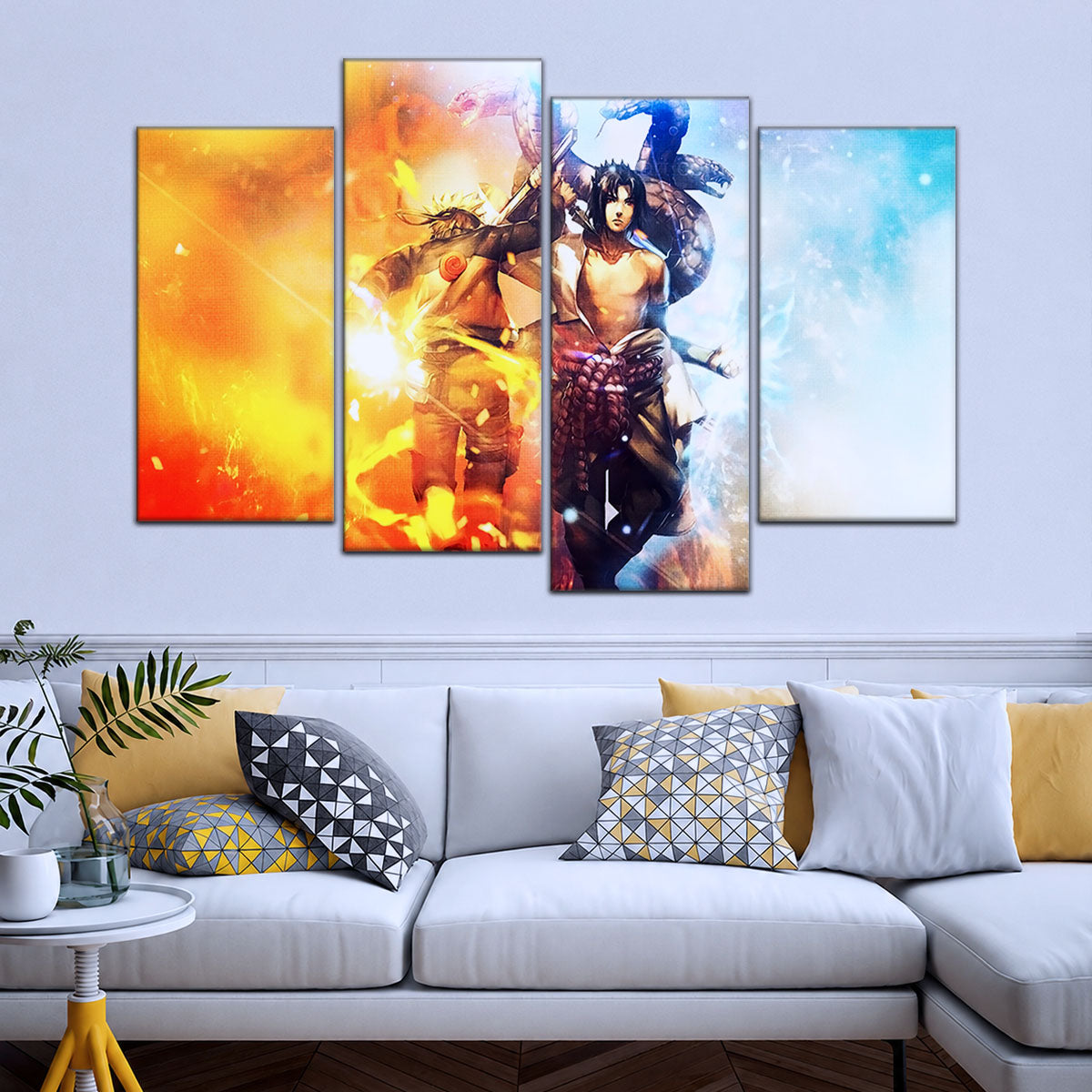 Naruto Canvas Wall Art - NA5008 - Naruto Uzumaki - Sasuke Uchiha