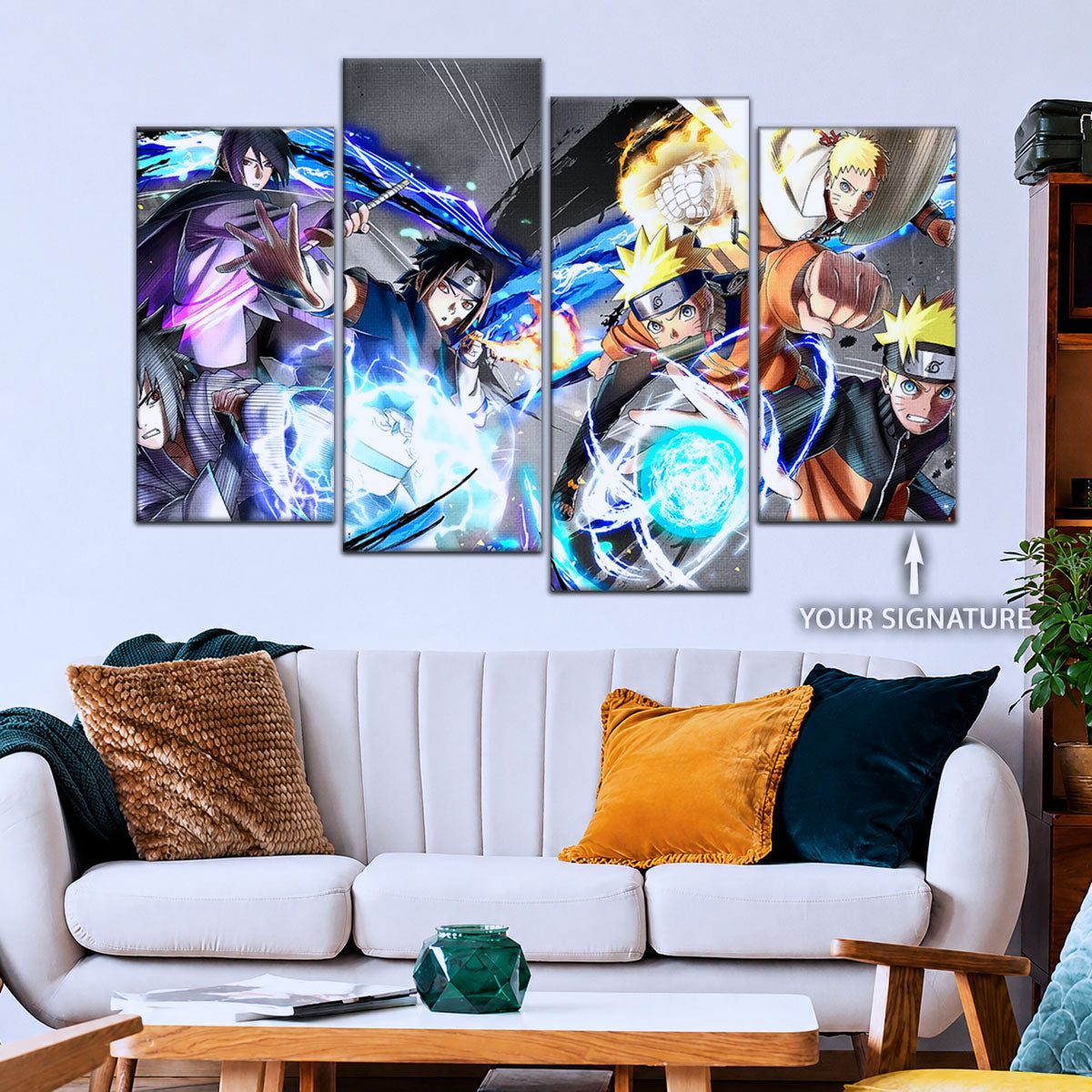 Naruto Canvas Wall Art - NA5009 - Naruto Uzumaki - Sasuke Uchiha