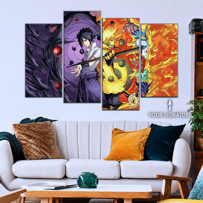 Naruto Canvas Wall Art - NA5010 - Naruto Uzumaki - Sasuke Uchiha
