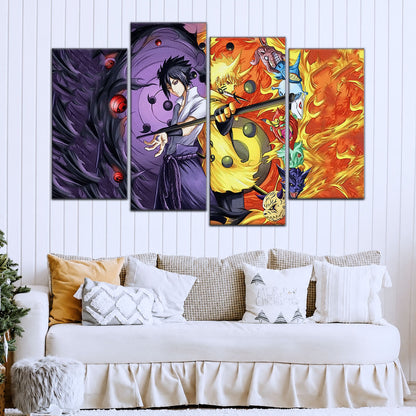 Naruto Canvas Wall Art - NA5010 - Naruto Uzumaki - Sasuke Uchiha