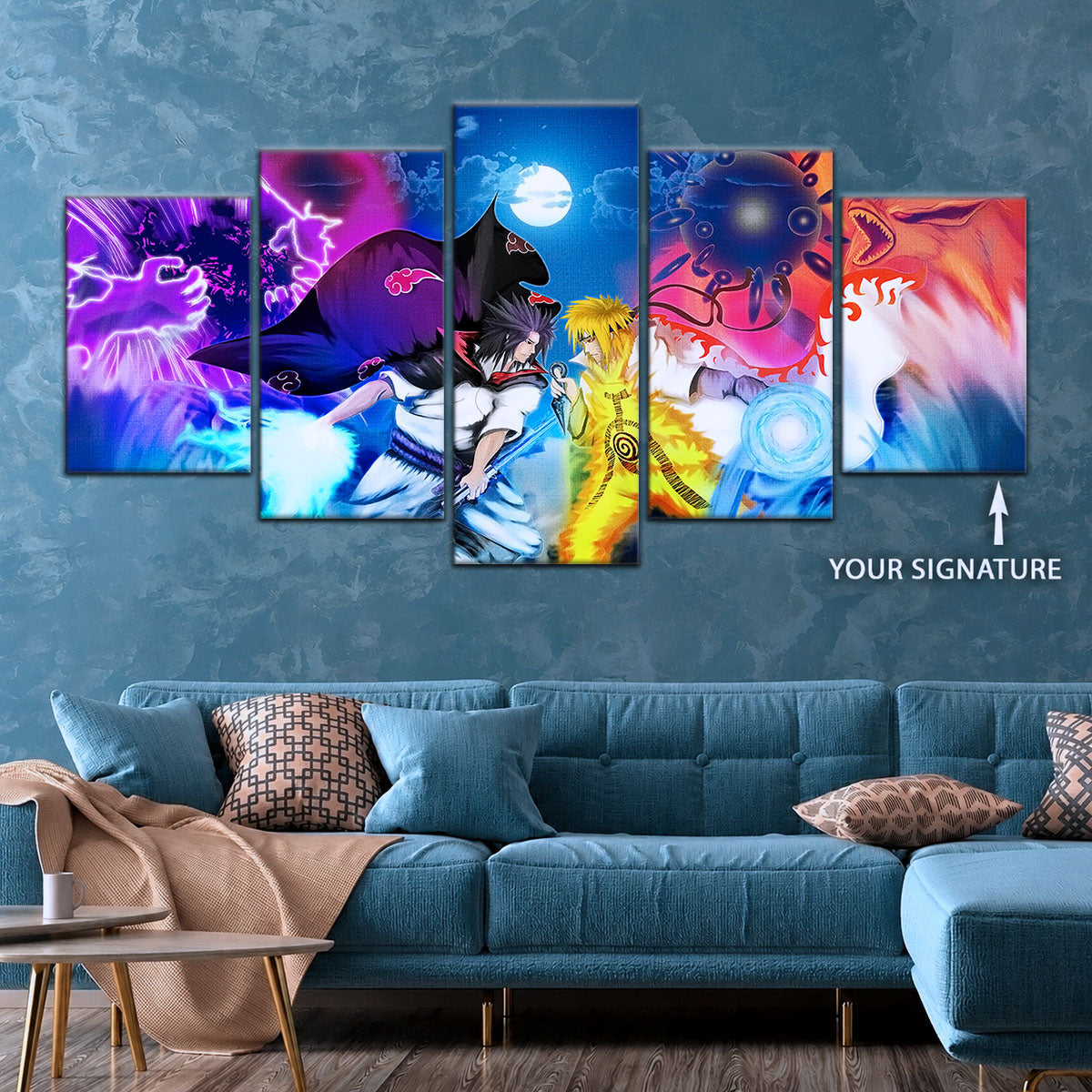 Naruto Canvas Wall Art - NA5023 - Naruto Uzumaki - Sasuke Uchiha