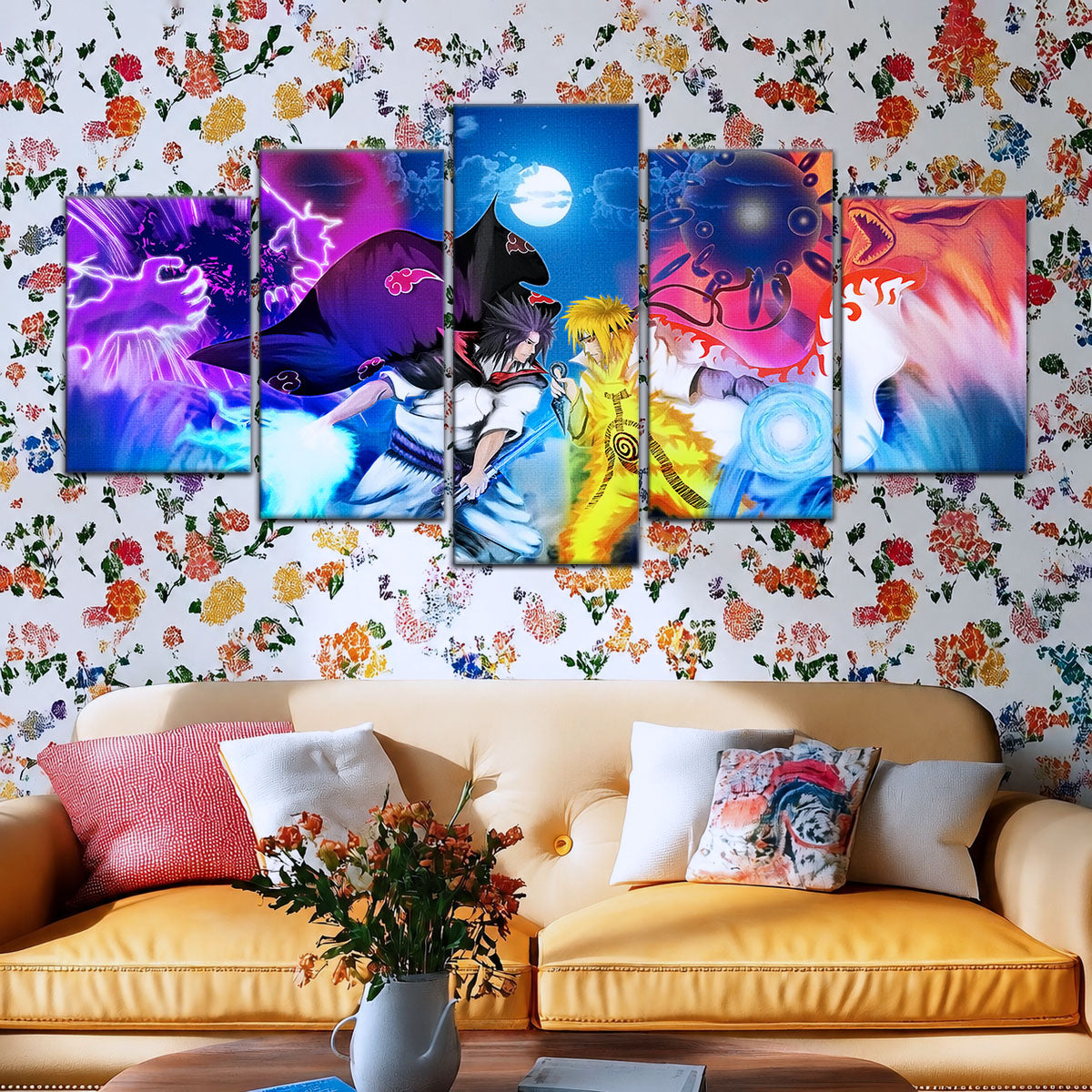 Naruto Canvas Wall Art - NA5023 - Naruto Uzumaki - Sasuke Uchiha