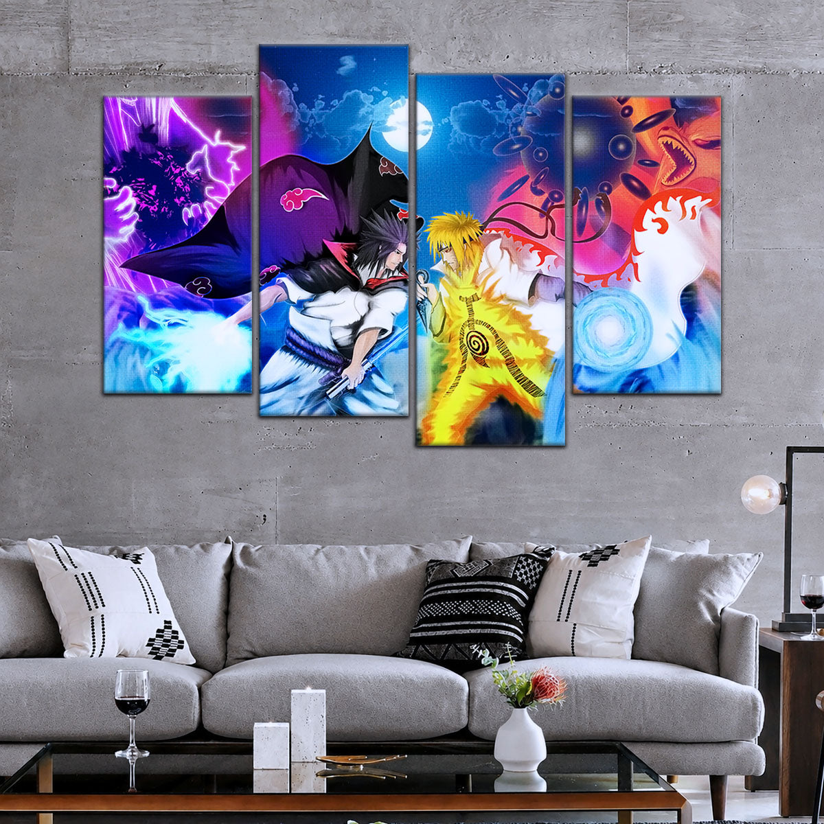 Naruto Canvas Wall Art - NA5023 - Naruto Uzumaki - Sasuke Uchiha