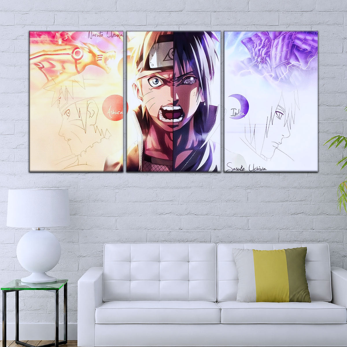 Naruto Canvas Wall Art - NA5026 - Naruto Uzumaki - Sasuke Uchiha