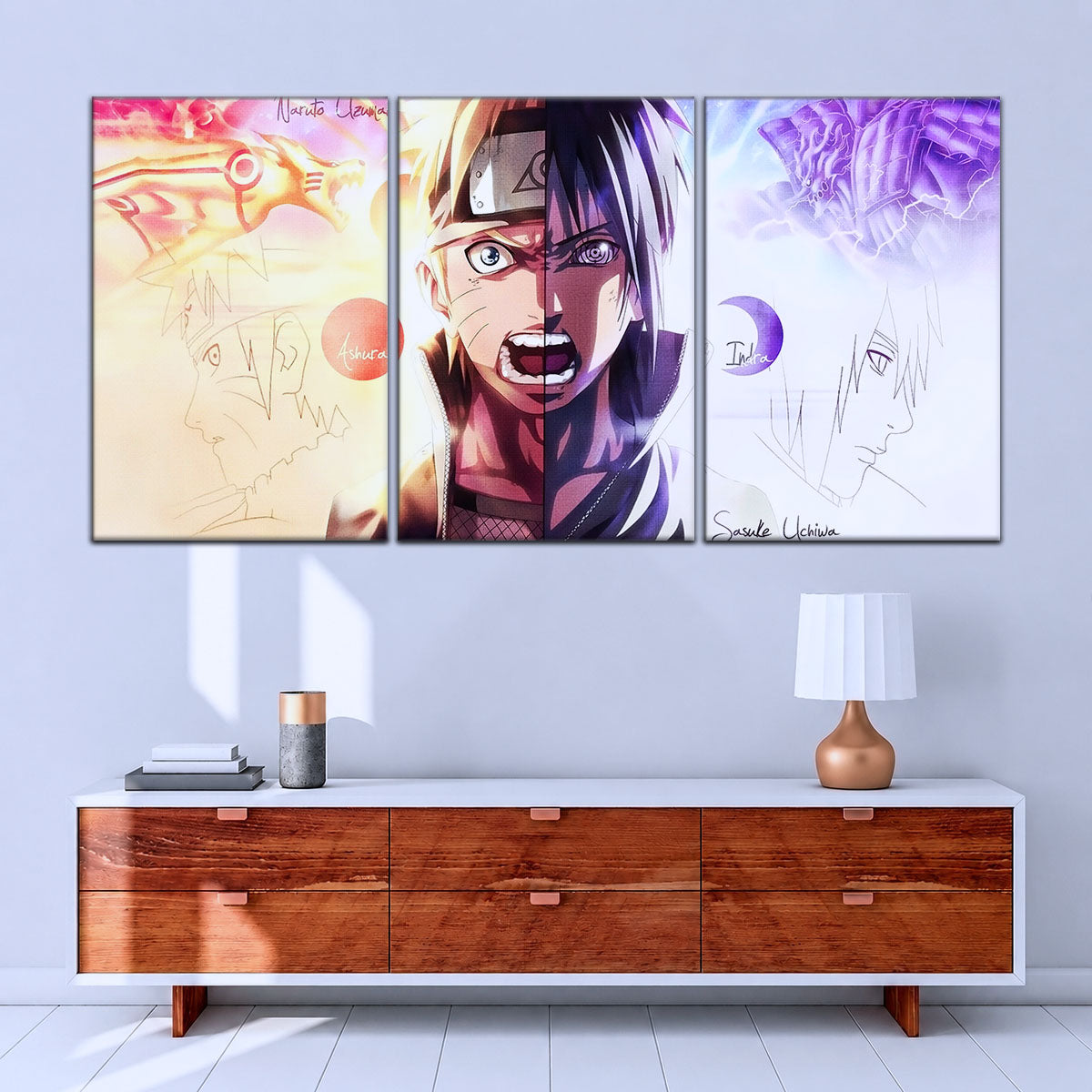 Naruto Canvas Wall Art - NA5026 - Naruto Uzumaki - Sasuke Uchiha