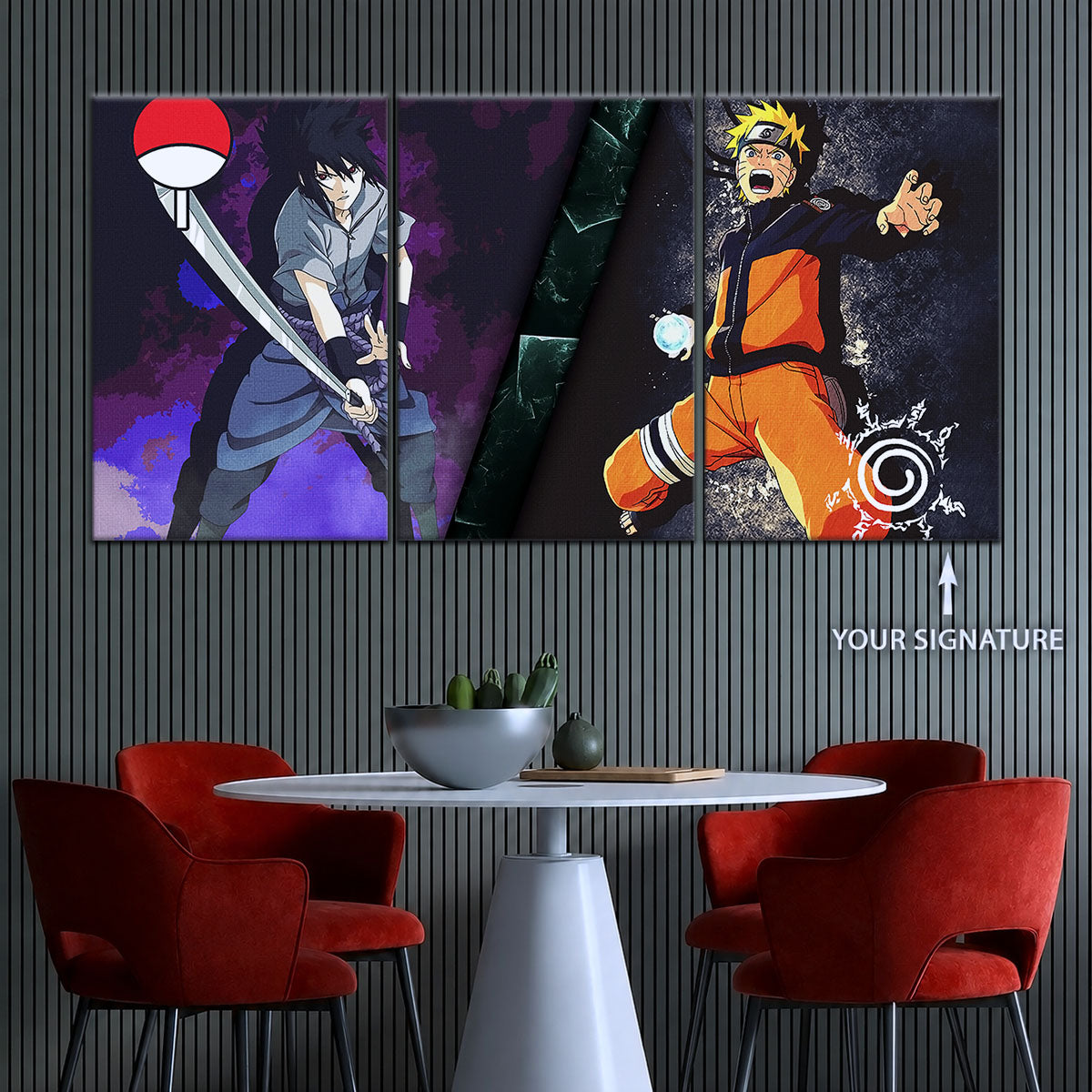 Naruto Canvas Wall Art - NA5055 - Naruto Uzumaki - Sasuke Uchiha