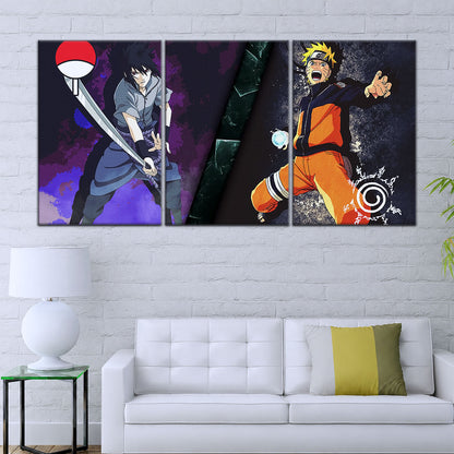 Naruto Canvas Wall Art - NA5055 - Naruto Uzumaki - Sasuke Uchiha
