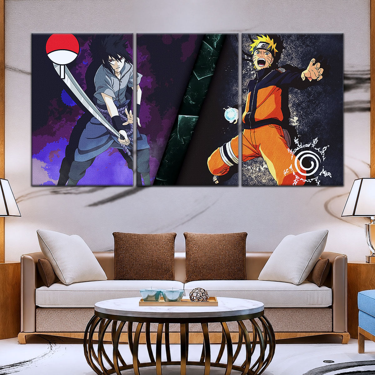 Naruto Canvas Wall Art - NA5055 - Naruto Uzumaki - Sasuke Uchiha