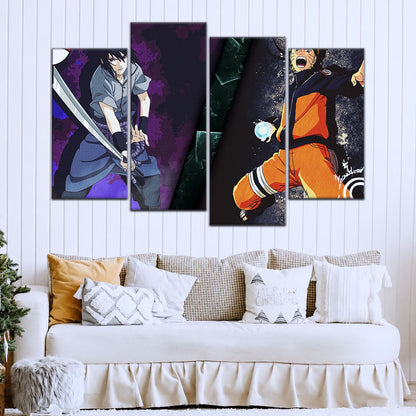 Naruto Canvas Wall Art - NA5055 - Naruto Uzumaki - Sasuke Uchiha