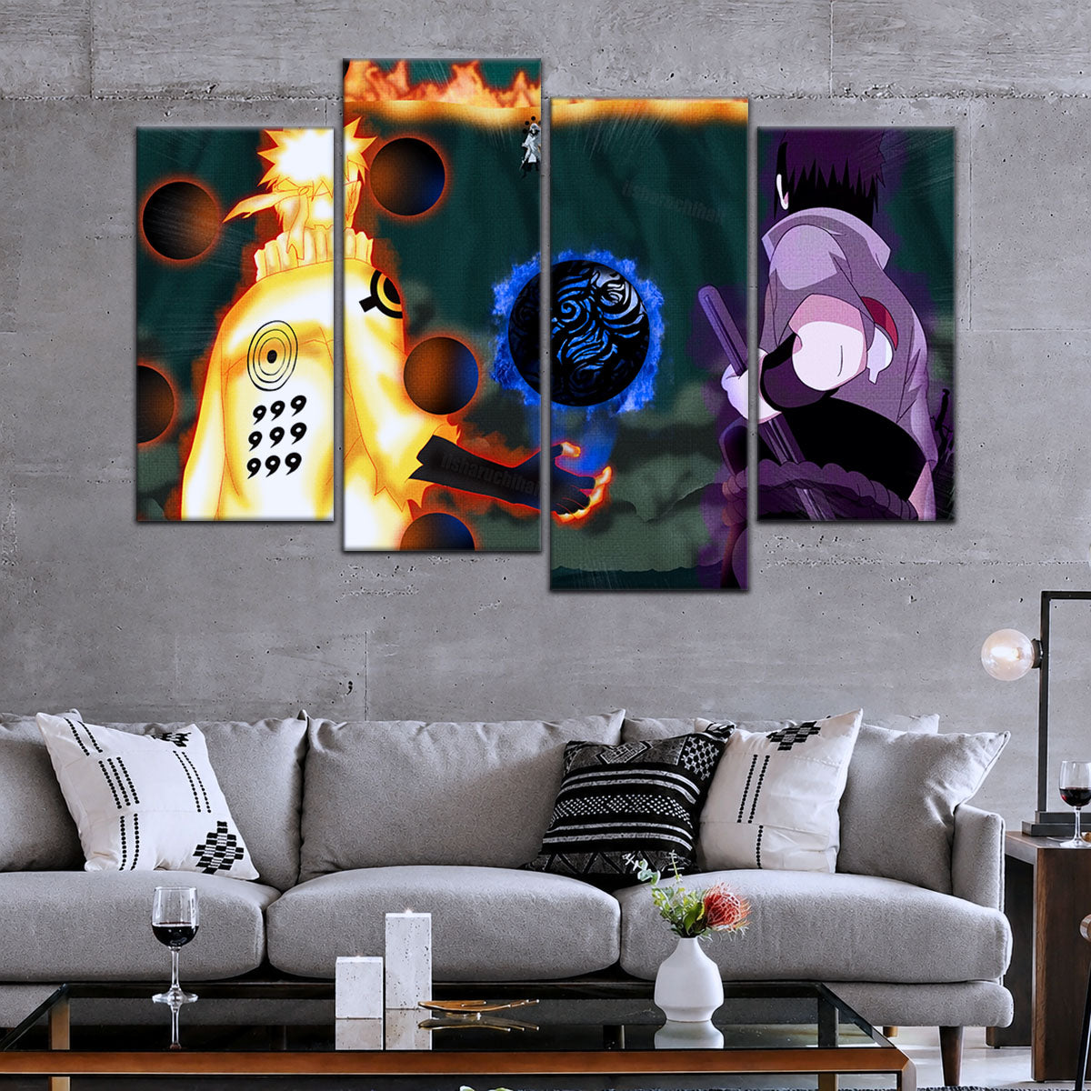 Naruto Canvas Wall Art - NA5056 - Naruto Uzumaki - Sasuke Uchiha