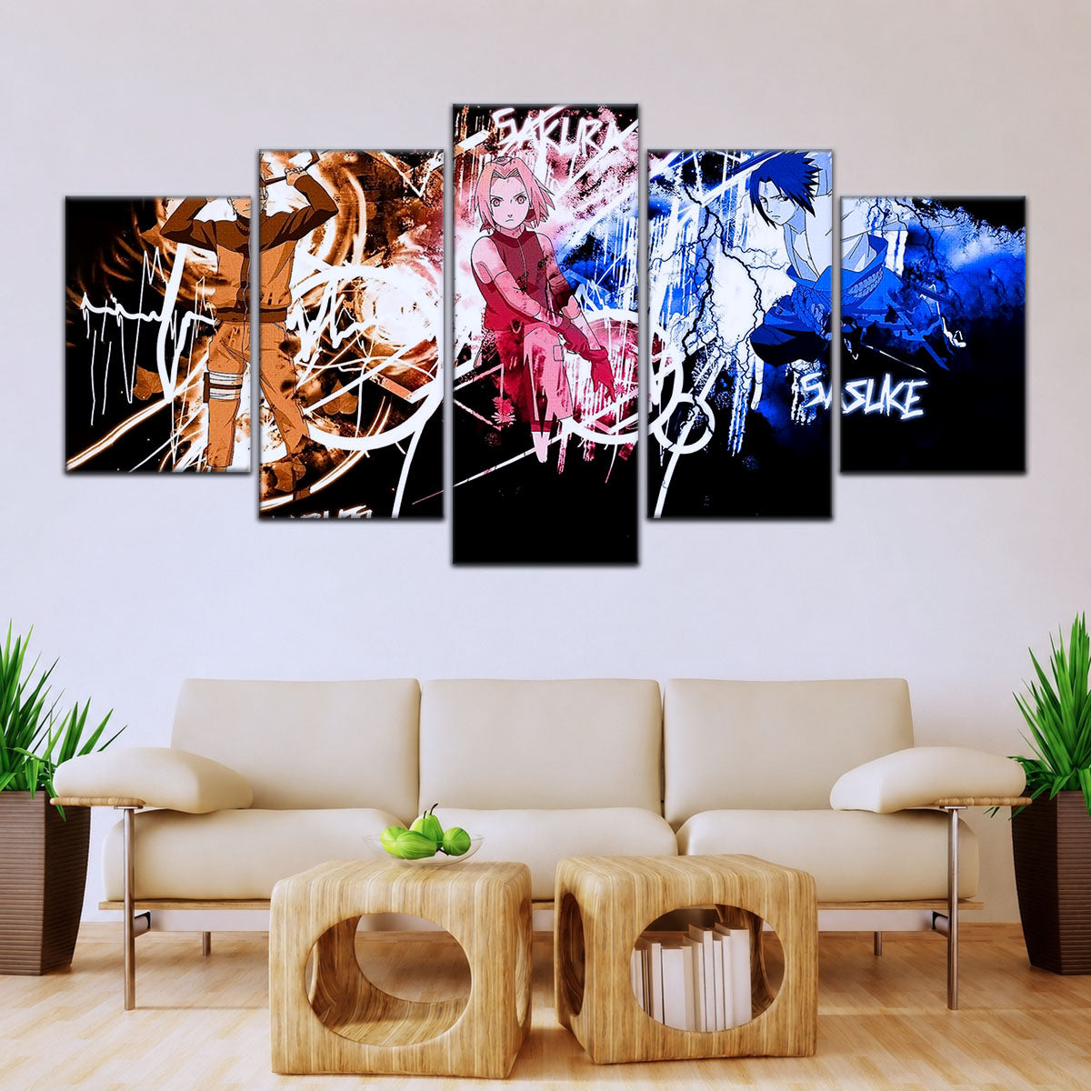 Naruto Canvas Wall Art - NA5060 - Uzumaki Naruto - Uchiha Sasuke - Sakura Haruno
