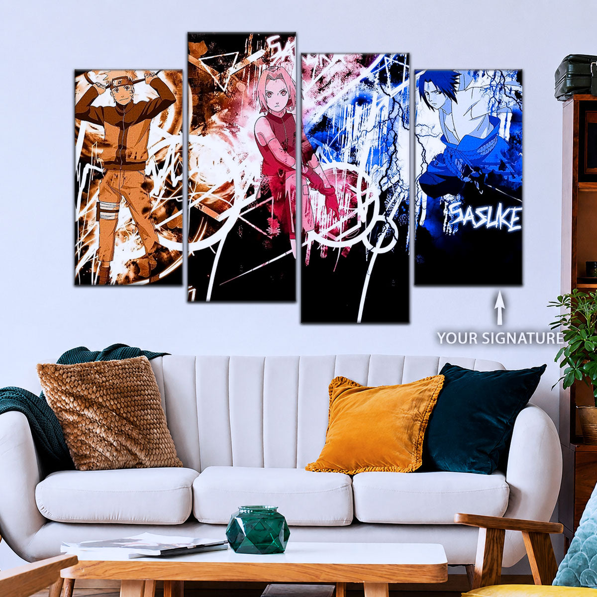 Naruto Canvas Wall Art - NA5060 - Uzumaki Naruto - Uchiha Sasuke - Sakura Haruno