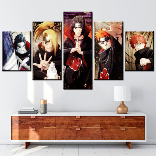 Naruto Canvas Wall Art - NA5103 - Uzumaki Naruto - Uchiha Sasuke - Gaara - Kisame - Deidara