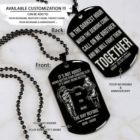 Naruto Dog Tag - Call On Me Brother - It's About Being Better Than You Were The Day Before - Uzumaki Naruto - Uchiha Sasuke - Naruto Necklace - Engrave Dog Tag