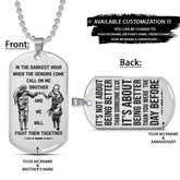 Naruto Dog Tag - Call On Me Brother - It's About Being Better Than You Were The Day Before - Uzumaki Naruto - Uchiha Sasuke - Naruto Necklace - Engrave Dog Tag