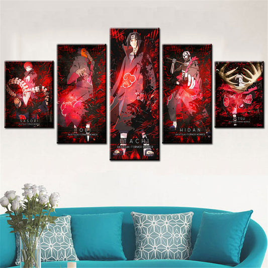 Naruto Canvas Wall Art - NA5106 - Itachi Uchiha - Obito Uchiha - Sasori - Hidan