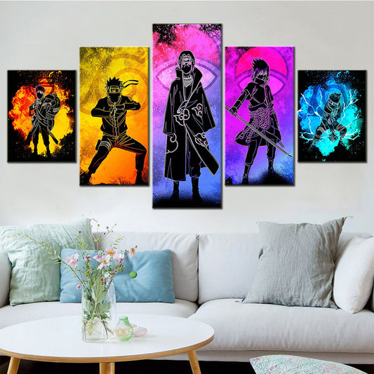 Naruto Canvas Wall Art - NA5128 - Uzumaki Naruto - Uchiha Sasuke - Kakashi - Minato