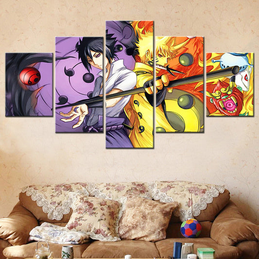 Naruto Canvas Wall Art - NA5136 - Uzumaki Naruto - Uchiha Sasuke