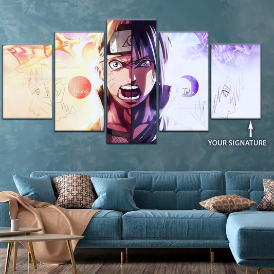 Naruto Wall Art - NA5026 - Naruto Uzumaki - Sasuke Uchiha - Indra Ōtsutsuki Ashura Ootsutsuki - Naruto Poster - Naruto Canvas