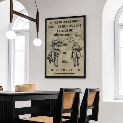 One Piece Canvas Wall Art - OP001 - Monkey D. Luffy - Roronoa Zoro - Call On Me Brother