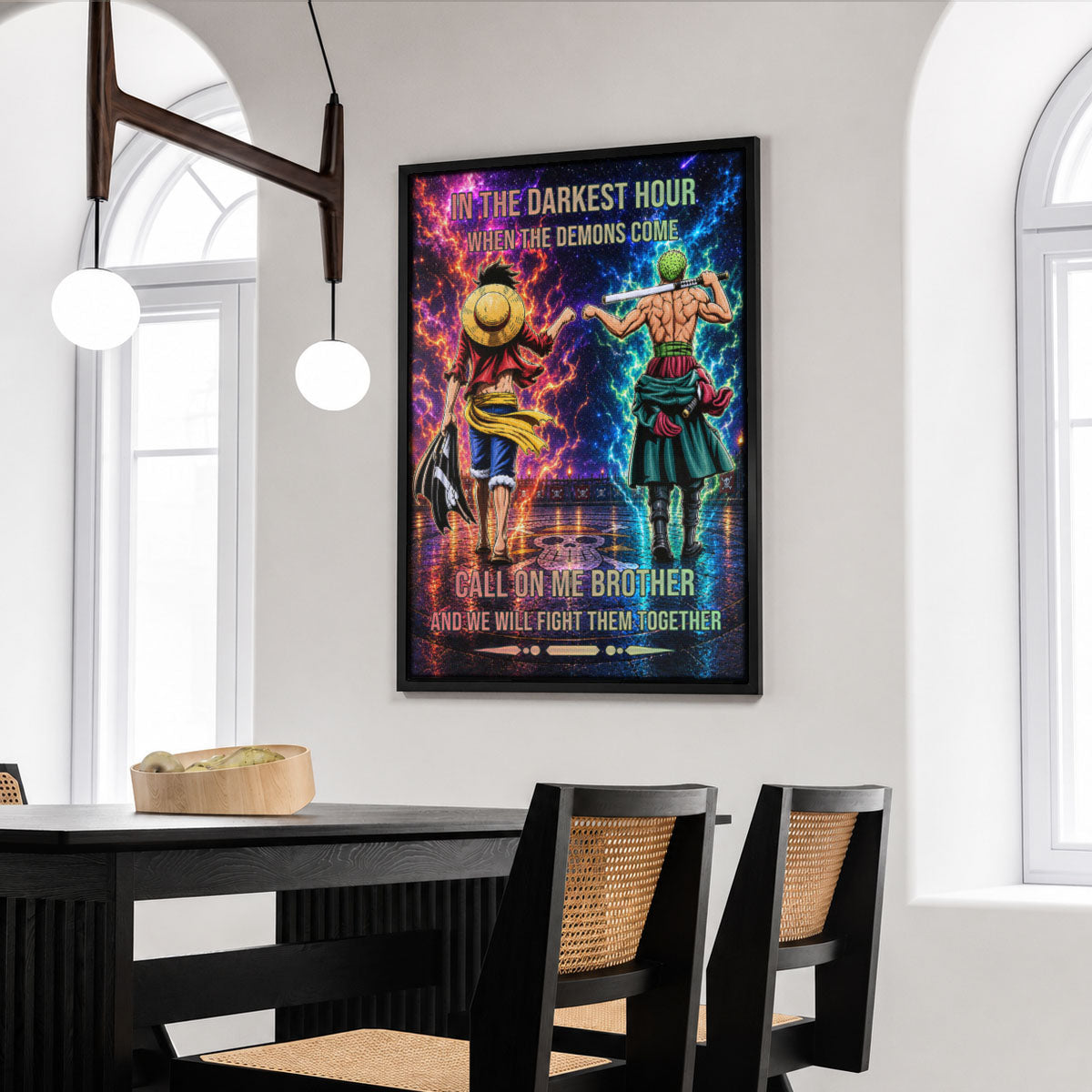 One Piece Canvas Wall Art - OP006 - Monkey D. Luffy - Roronoa Zoro - Call On Me Brother