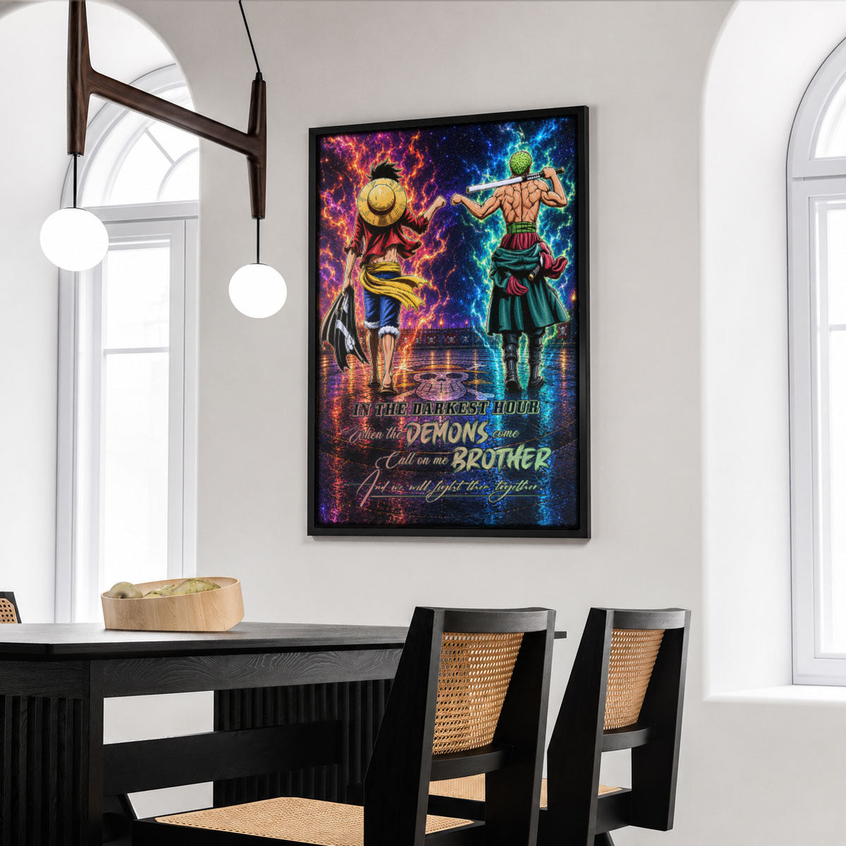 One Piece Canvas Wall Art - OP010 - Monkey D. Luffy - Roronoa Zoro - Call On Me Brother