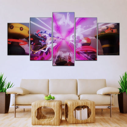 One Piece Canvas Wall Art - OP5001 - Luffy Gear Fifth vs Rob Lucci