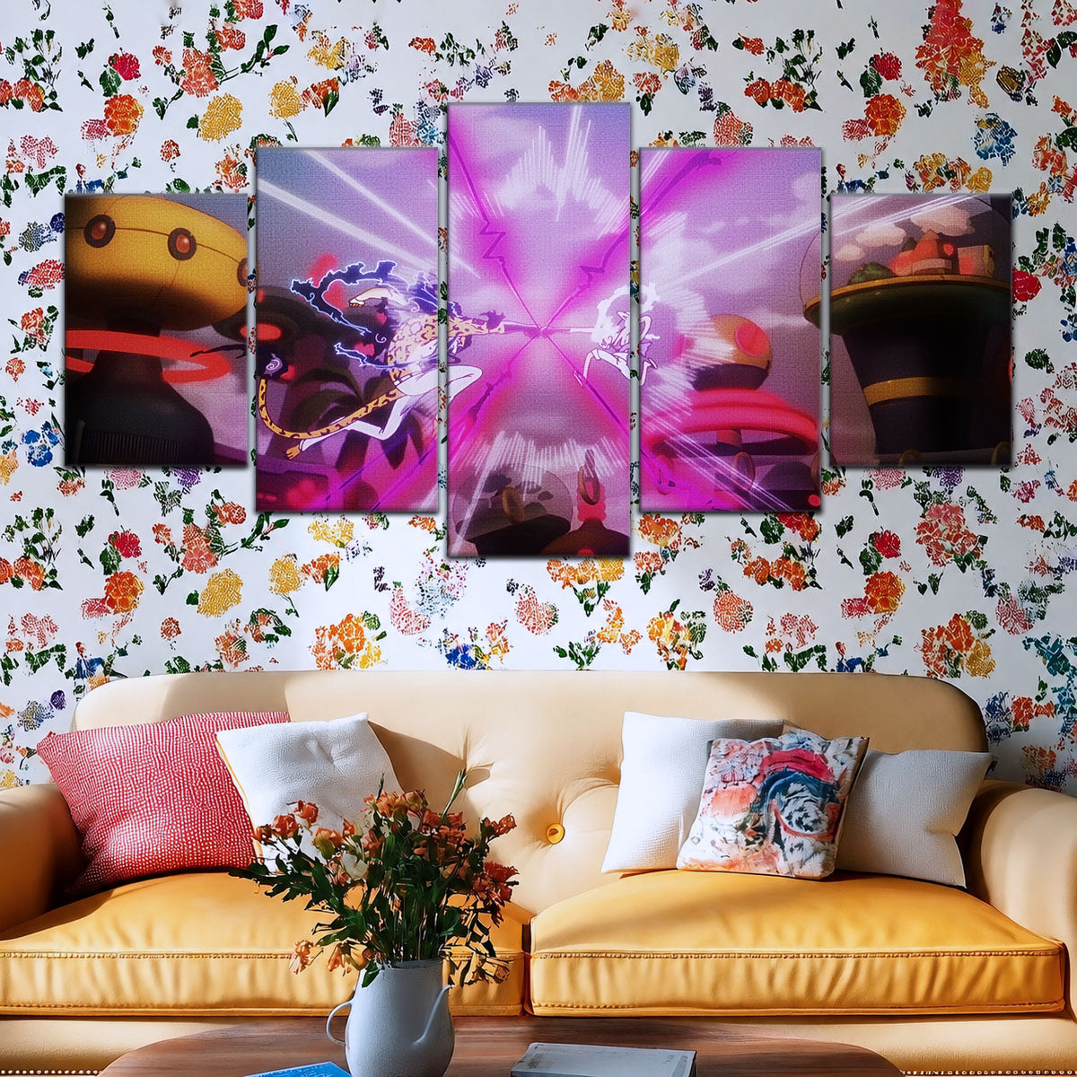 One Piece Canvas Wall Art - OP5001 - Luffy Gear Fifth vs Rob Lucci