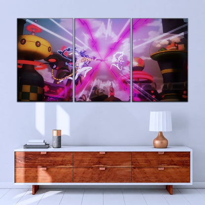 One Piece Canvas Wall Art - OP5001 - Luffy Gear Fifth vs Rob Lucci