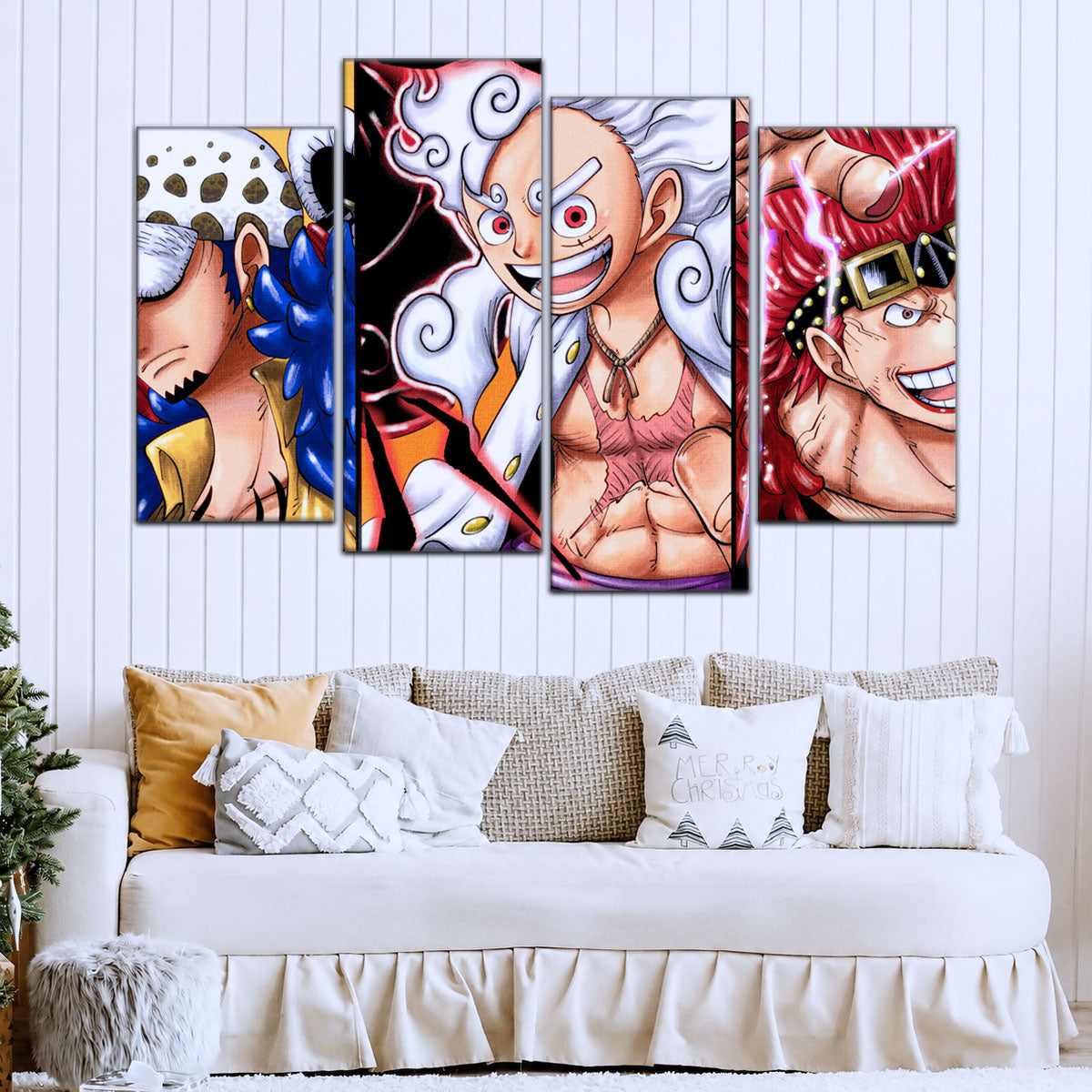 One Piece Wano Trio Canvas Wall Art - OP5008 - Luffy Gear Fifth - Trafalgar Law - Eustass Kid