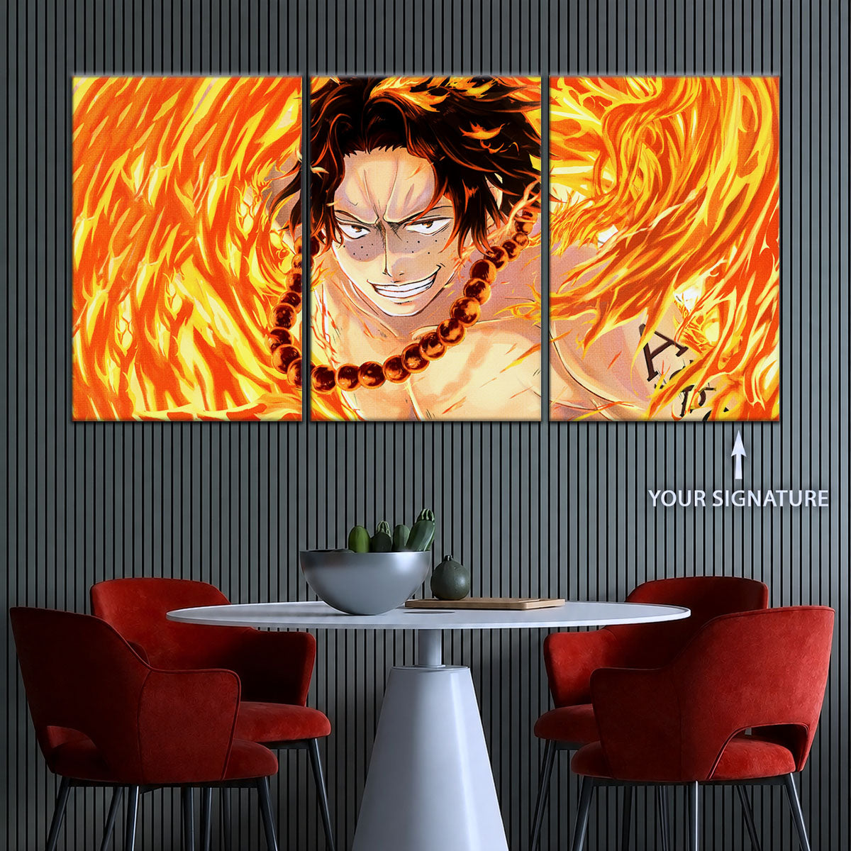 One Piece Canvas Wall Art - OP5015 - Portgas D. Ace Fire Fist