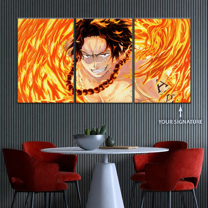 One Piece Canvas Wall Art - OP5015 - Portgas D. Ace Fire Fist