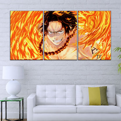 One Piece Canvas Wall Art - OP5015 - Portgas D. Ace Fire Fist