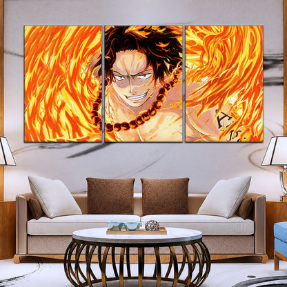 One Piece Canvas Wall Art - OP5015 - Portgas D. Ace Fire Fist